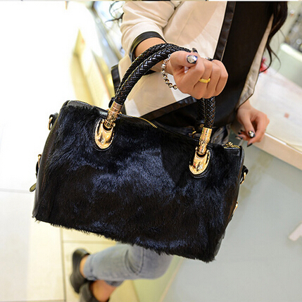 Delicate Female Handbags PU Leather Luxury Women Tote Bags Black Women Messenger Bags Cashmere Grace Ladies