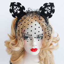 Elegant Christmas Halloween Girl Headband Veil Mask Nightclub Sexy Dance Ornaments Female Headband Trendy Top Sale