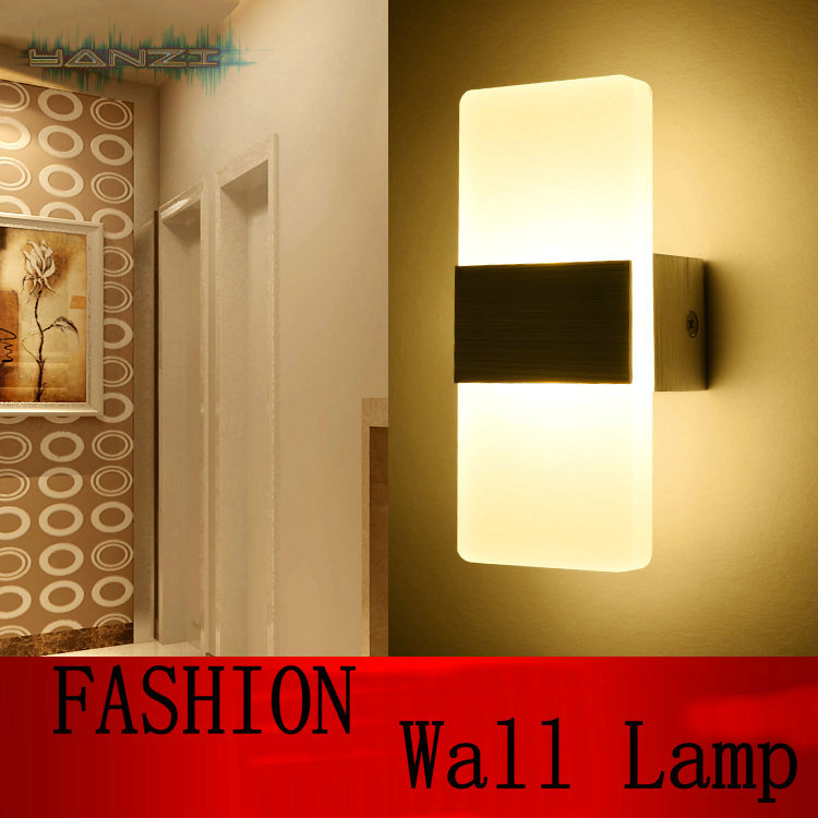 Fashion Wall Light AC85-265V 3W Warm White LED Modern Minimalist Mini Sconce Interior Wall Lamp Surface Mounted Home Decoration