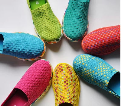 zapatos tejidos para damas con suela