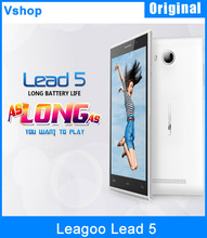 Original Leagoo Lead 5 Android 4.4 5.0 inch Unlocked Cell Phone Dual SIM 1GB RAM 8GB ROM 3G WCDMA Smartphone Support WIFI GPS