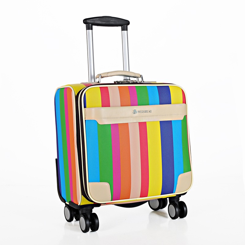 Women Trave Suitcase On Wheels Colourful Designer Luggage Rolling Bags Hardside Sets Valise ...