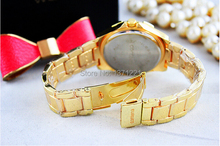 2015 Fashion Luxury Brand Geneva Quartz Gold Watch For Women Wristwatches Clock reloj montre relogio feminino