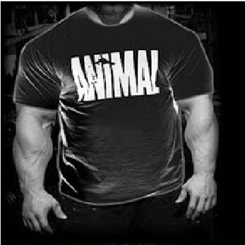 Trends-in-2014-fitness-cotton-brand-clothes-for-men-Animal-print-tracksuit-t-shirt-Gym-muscle