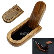 Free Shipping Portable Wood Wooden Collapsible Cigar Tobacco Smoking Pipe Stand Rack Holder