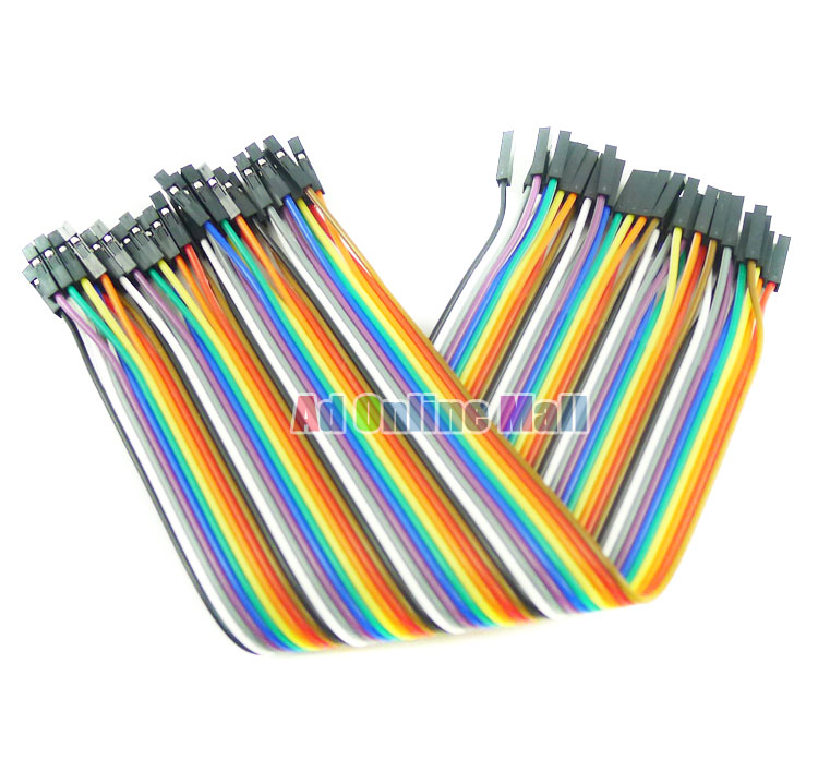 40PCS in Row Dupont Cable 1P-1P 20CM Female to Jumper Wire Line Free Shipping Dropshipping
