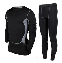 All-in-One Compression Base Layer T Shirt Men Long / Short Sleeve Jiu Jitsu Fitness Set Gym Running Tights / Leggings Plus Size