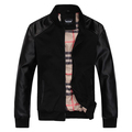 new arrival leather jacket men male Leather Jacket mens basic jackets and coats Casual Wear Top