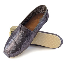 Brilliant Sequin Flat Shoes For Women 2016 New Fashion Canvas Flats Ladies Sweet Spring Autumn Casual Shoes Comfortably Loafers