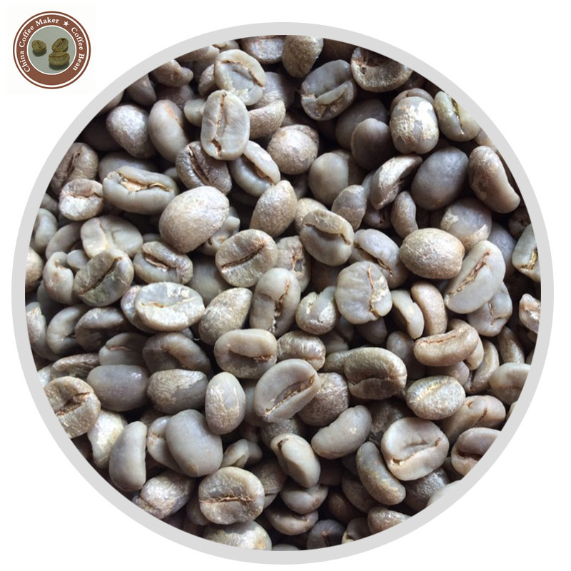 1000g China Yunnan Green Coffee Bean Bourbon AA Free Shipping