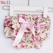 2015 Baby Girls Clothing PP Pants Baby Girls Satin Bowknot Ruffle PP Pants Kids Camo Leopard Bloomers 1-14Colors