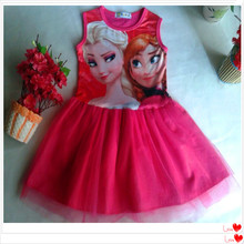 Holčičí růžové šatičky k pohádce Ledové království z Aliexpress