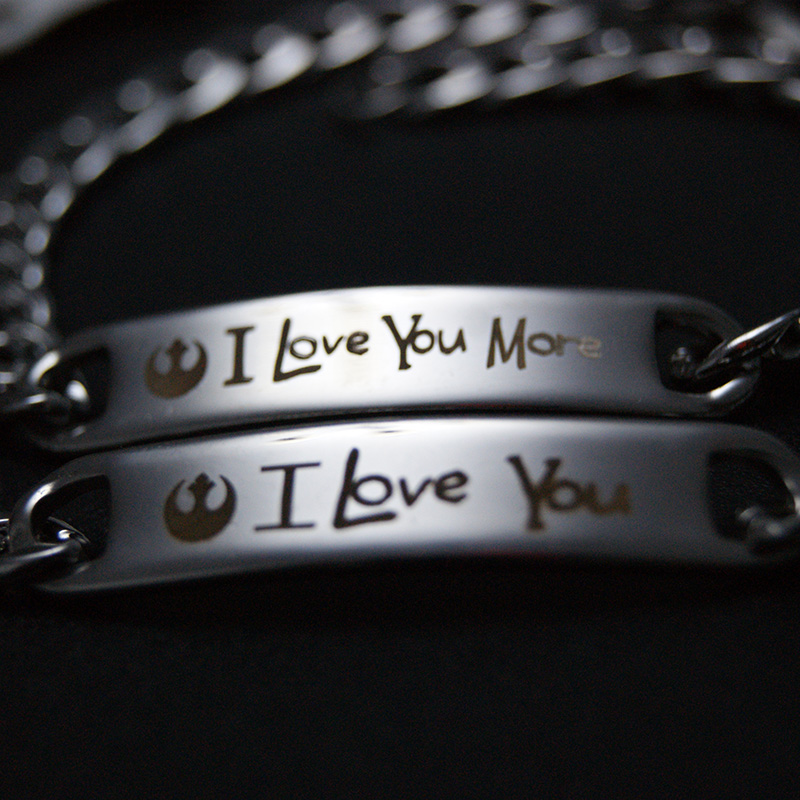 I Love You -I Love You More Stainless steel Bracelet Set Couple Jewelry,316L Stainless Steel Bracelets For Lover Christmas Gift