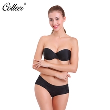 COLLEER Sexy BH Push Up Bras For Women Wedding sujetador Adhesive Silicone Bra Breast Strapless Seamless Invisible Bra Big Cup