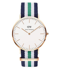 2015 Top Brand Luxury DW casual sports Men watch fashion adornment Women watches Quartz Wristwatch 40mm