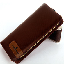 2015 New zipper bag long pu leather zipper wallet phone explosion package slim card PU leather