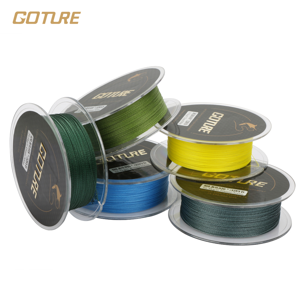 Goture New 300M 8LB-80LB 0.07-0.5mm Strong Braided Fishing Line PE Multifilament Fishing Line Carp Fishing Wire