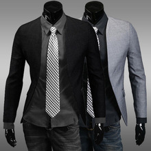 2015 New Hot Sale Regular Polyester Cotton Single Breasted Broadcloth Full Men Blazer Jacket Blazer Masculino