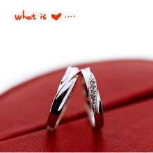 Weddings Couple Rings for Men and Women 2015 a Pair Love 925 Sterling Silver Crystal Engagement