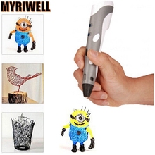 Оригинальный Myriwell ручка лучший детей , находящихся 3D каракули пера 3D стерео рисунок пером совместимость 1.75 мм абс нитей бесплатная доставка