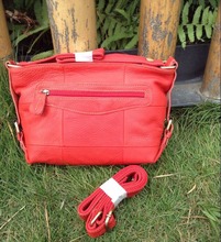 2016 Classic Vintage Women’s Cowhide Nature Real Genuine Leather Handbag Female Casual Small Red Messenger Shoulder Bag