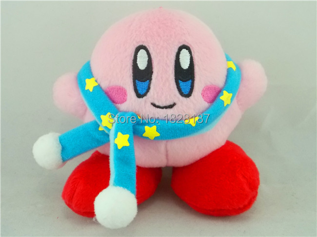 New Japan 4 Kirby With Star Scarf Ball Chain Stuffed Plush Doll Toyin