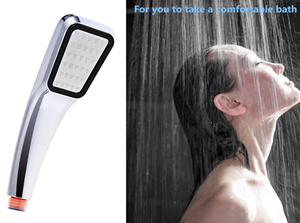 300 Holes Pressure Water Saving Shower Head oosting Watering Bathroom Faucet Handheld ABS Shower Heads Square Bathing Sprayer