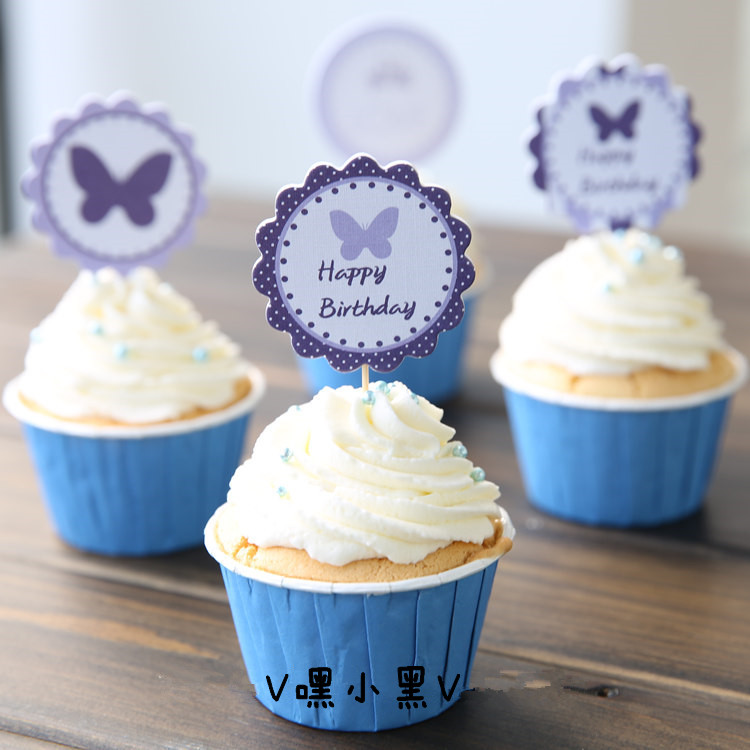 Free Shipping Dream Butterfly Cute Cake Topper Card ...