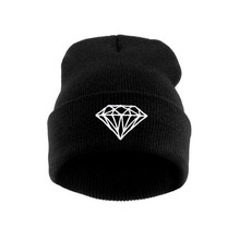New Hip-Hop Men’s Men Women Unisex cap With Diamond Pattern Beanies Winter Cotton knit wool Hats