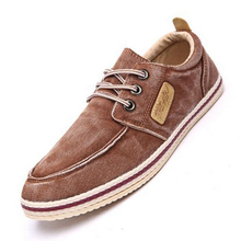 Washing Effect Men Casual Canvas Shoes EU 39-44 Classic Outdoor Lace-up Design Man Fashion Denim Shoes
