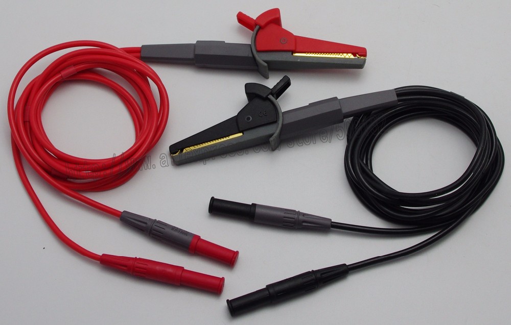 perfk in Reel Car 3 18 Gauge Wire Retractable Test Probe Leads Alligator Clips 6 Meters