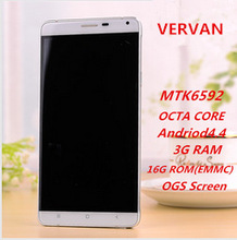 2015 VERVAN Phone 5.7 inch phone 1920*1080 MTK6592 octa core 3G RAM 16G/32G ROM Android 4.4 Mobile Phone smartphone 3G WIFI