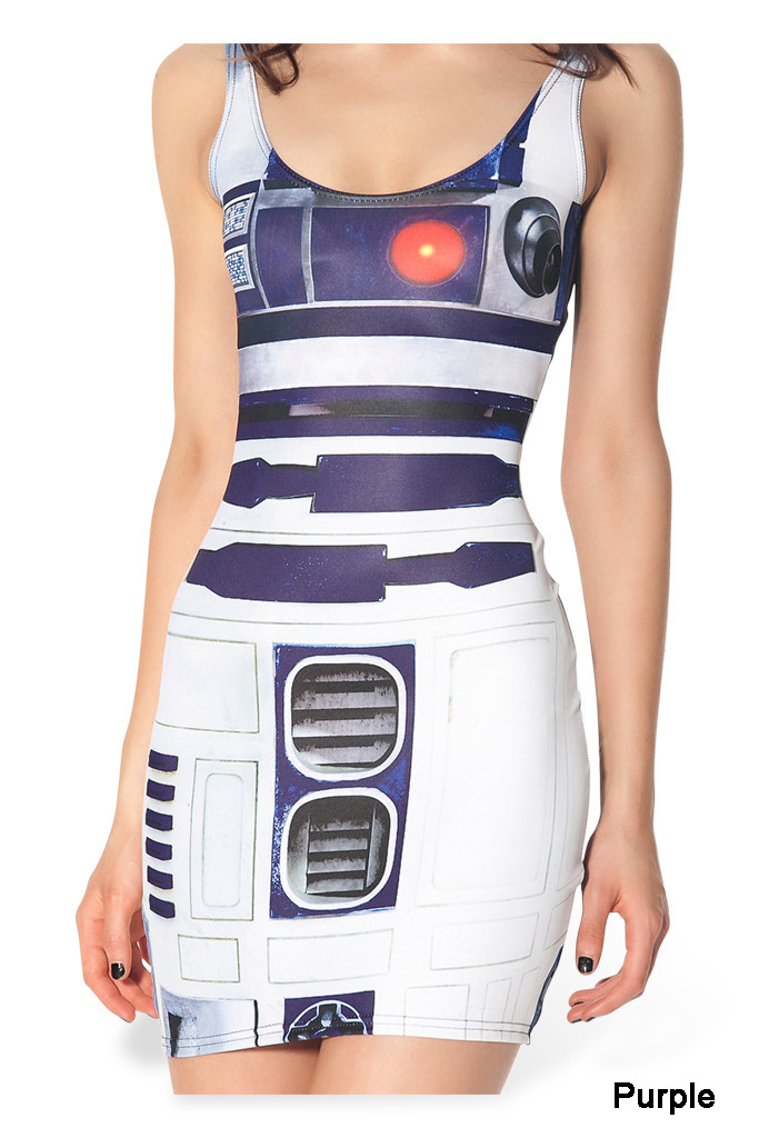 Купить Женские r2d2 "Звездных войн" робот хип жилет мини-короткие танк ...
