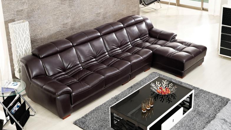 Modern furniture design, top grain genuine leather sofa, living ...