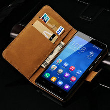 Stand Wallet Genuine Leather Case For Huawei Honor 3C Phone Bag Cover Accessory With Card Slot New Arrival Black Drop Ship