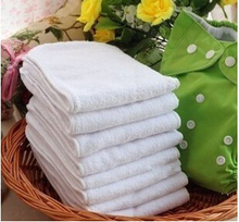 Free shipping 10pcs Washable reuseable Baby Cloth Diapers Nappy inserts microfiber 2 layers