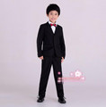 Five pieces Children suit Boys gentleman suit wedding suits for boys jacket pants vest shirt bow