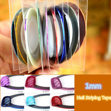 Retail 10 Popular  1mm Nail Striping Tape Line For Nails Decorations Diy Nail Art Self-Adhesive Decal Tools NS10