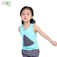 NEW fashion boys girls tank tops triangular patch kids underwear model baby camisole girls undershirt children singlets