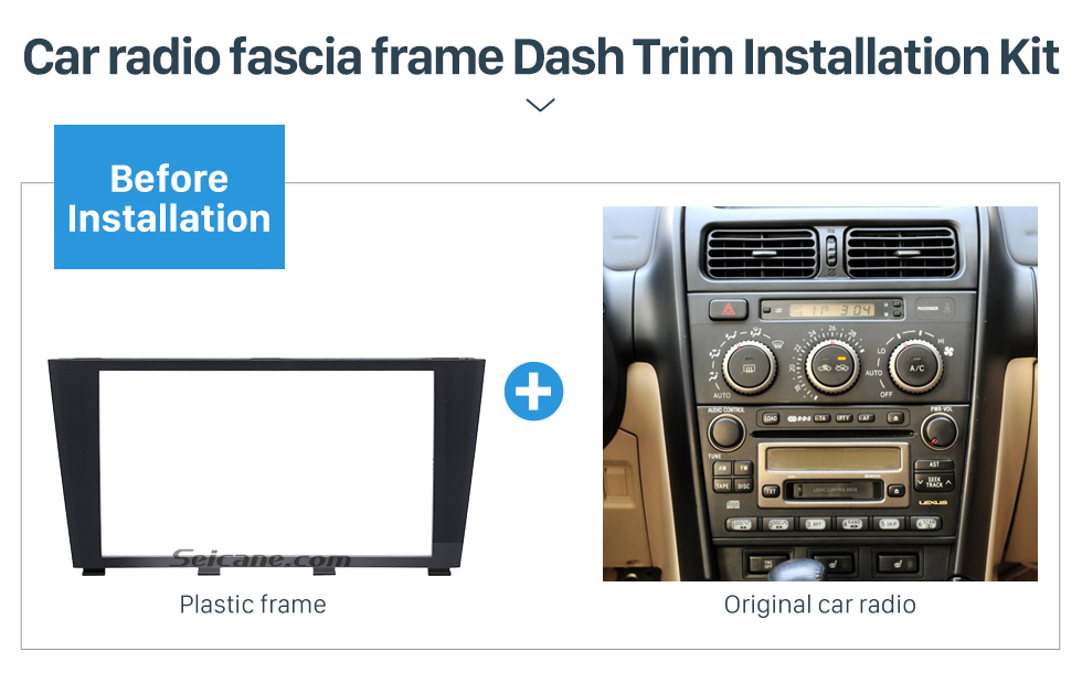 LEXUS IS Car Stereo Fascia Dash Panel 2Din Frame Trim Kit for TOYOTA Altezza