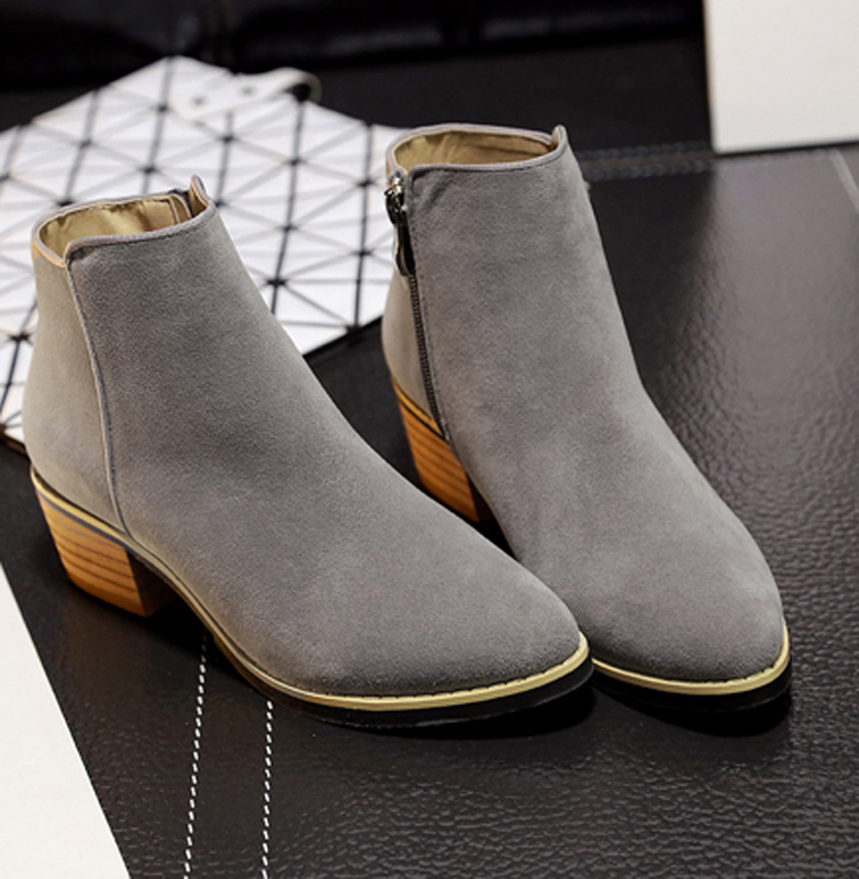 Grey Ankle Boots For Women - Yu Boots