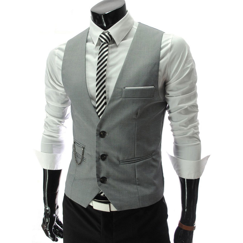 New 2015 Suit Vest font b Men b font Plus Size 4XL Hot Brand Waistcoat Male