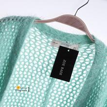 Cardigan pure color casual knitting long sleeve women sweater new autumn winter fashion temperament loose women