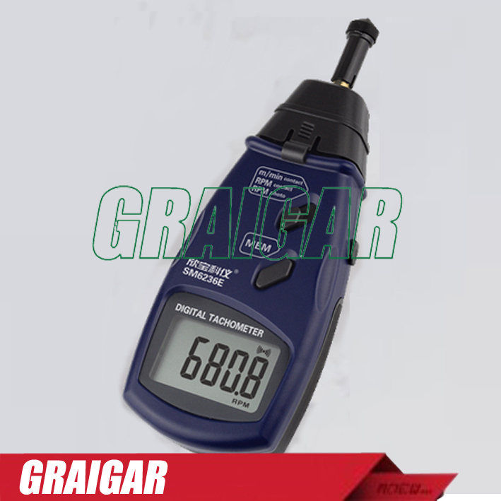 Photo/Contact tachometer SM6236E surface spped meter digital Laser