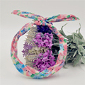 1Pcs Cute Korean Dots Bunny Rabbit Ear Ribbon Headwear Hairband Metal Wire Scarf Headband Hair Band