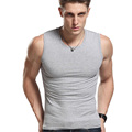 2016 Simple Style Summer Men s Cotton Undershirts Fitness Vests Training Sleeveless T Shirt Tees Tank