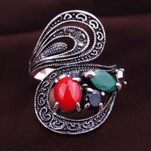 Retro Ring 2015 Fashion Classical Ancient Roman Bohemian Style Statement Exaggerated Wedding Rings For Women