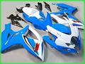 ABS plastic fairings for Suzuki injection molding GSXR600 06 07 sky blue white black fairing kit
