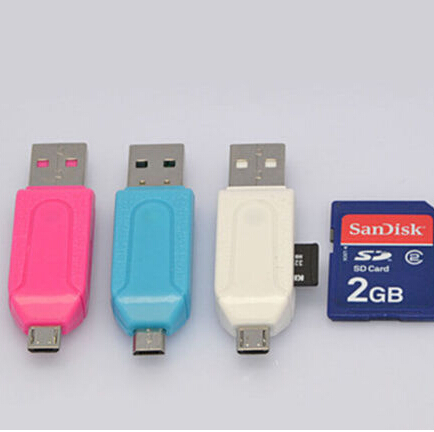 Glylezee 2 в 1 USB OTG Card Reader Универсальный Micro USB OTG TF/Sd-карта Расширения Читатель Телефон Заголовки Micro USB OTG Адаптер