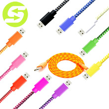 PASED New 1M / 2M / 3M Durable Braided Cable wire cabo Charger Data Sync Cable For iphone 5 5s 6 6s for ipad phone accessories
